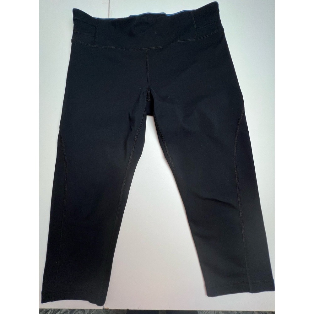 Tommy Hilfiger Sport Womens Size Large Black‎ Cropped Athletic Leggings